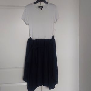 DKNY Tie Front Short Sleeve Dress